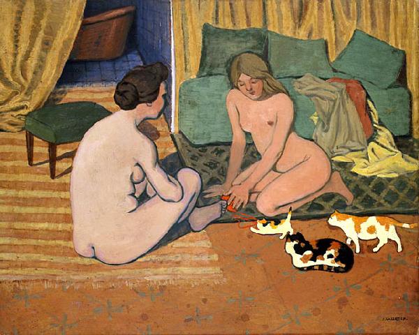 Femmes nues aux chats, Felix Vallotton